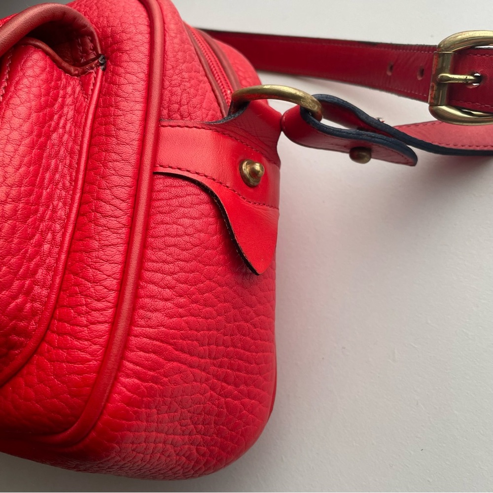 Dooney and Bourke awl Leather Explorer Double Pocket Crossbody Bag Red - Picture 11 of 16